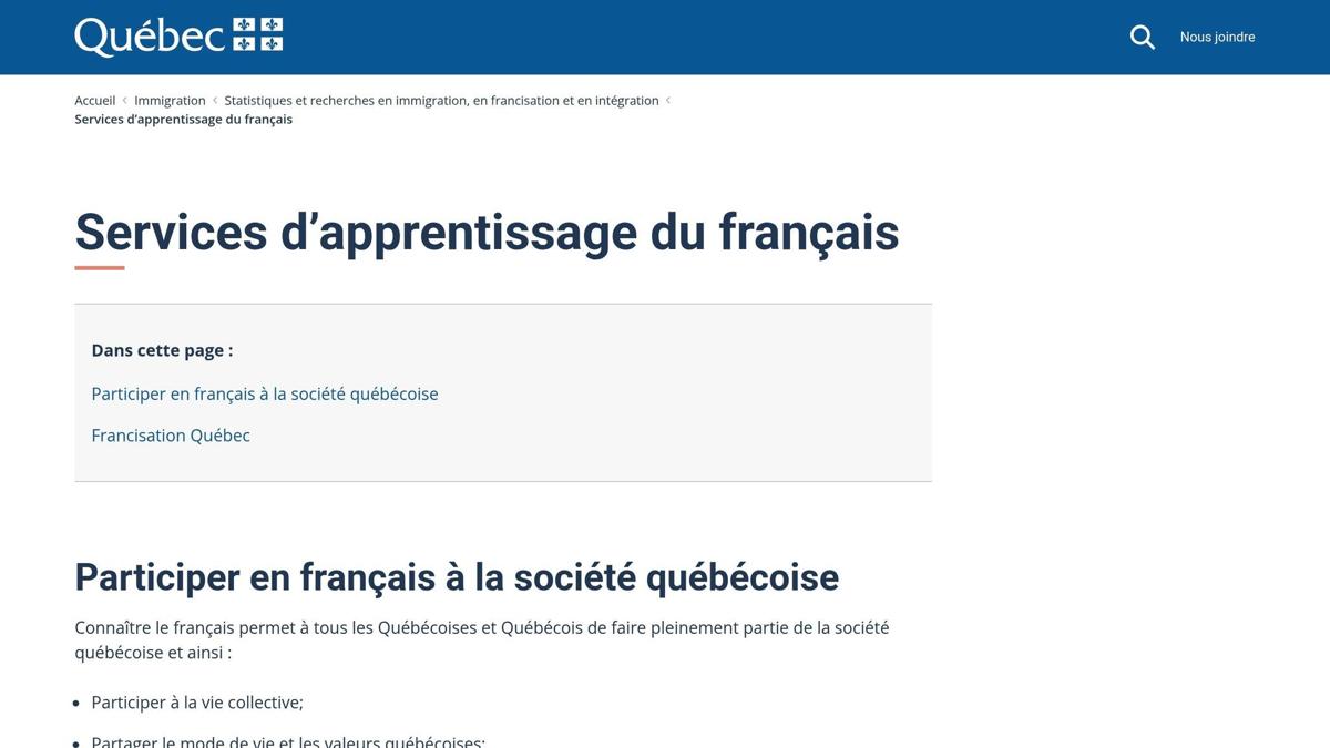 Francisation Québec