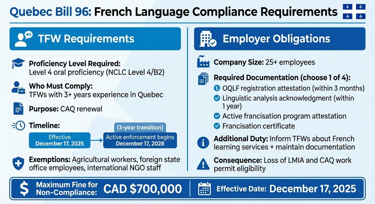 Quebec Bill 96 French Language Compliance Requirements for Employers and Workers