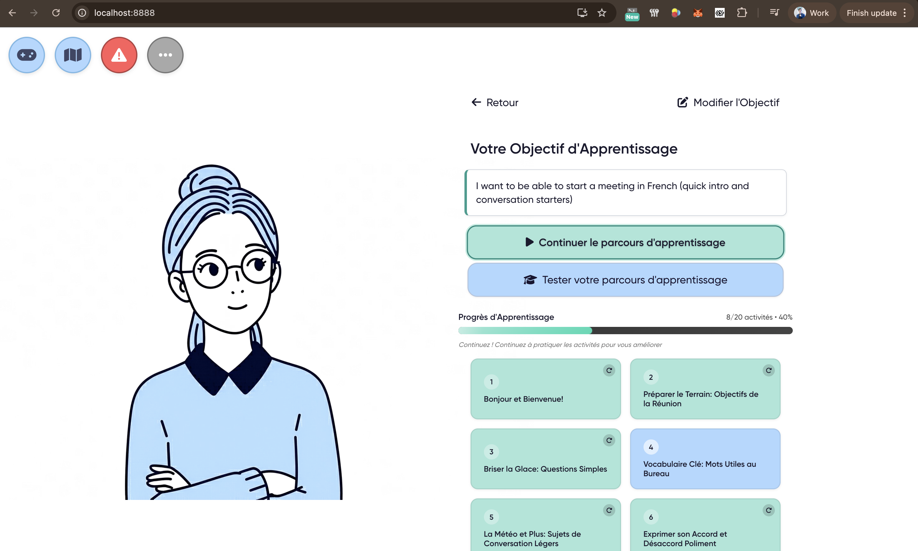Job-specific language learning