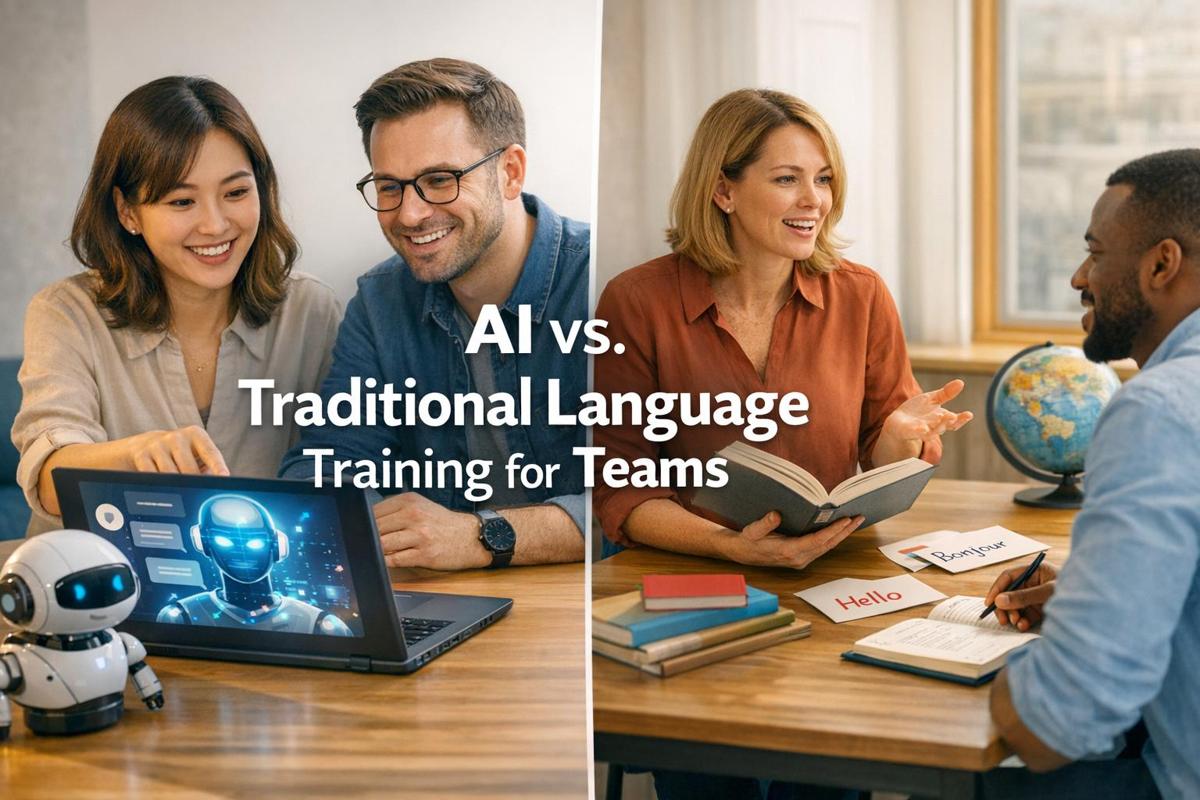 IA contre formation linguistique traditionnelle pour les équipes